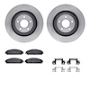 6212-40187 Brake Rotors w/Heavy-Duty Brake Pads Kit & Hardware, 2008-2014 Mopar, Position: Front - image 1