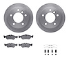 6212-40238 Brake Rotors w/Heavy-Duty Brake Pads Kit & Hardware, 2002-2006 Multiple Makes/Models, Position: Rear - image 1