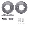6212-40288 Brake Rotors w/Heavy-Duty Brake Pads Kit & Hardware, 1980-1993 Mopar, Position: Front - image 1
