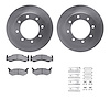 6212-40315 Brake Rotors w/Heavy-Duty Brake Pads Kit & Hardware, 1973-1993 Mopar, Position: Front - image 1