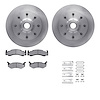 6212-40324 Brake Rotors w/Heavy-Duty Brake Pads Kit & Hardware, 1978-1997 Mopar, Position: Front - image 1