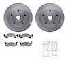 6212-40327 Brake Rotors w/Heavy-Duty Brake Pads Kit & Hardware, 1985-1997 Mopar, Position: Front - image 1