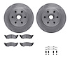 6212-40330 Brake Rotors w/Heavy-Duty Brake Pads Kit & Hardware, 1991-1996 Mopar, Position: Front - image 1