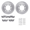 6212-40342 Brake Rotors w/Heavy-Duty Brake Pads Kit & Hardware, 1989-1993 Mopar, Position: Front - image 1
