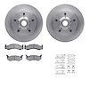 6212-40351 Brake Rotors w/Heavy-Duty Brake Pads Kit & Hardware, 1994-1997 Mopar, Position: Front - image 1