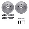 6212-40352 Brake Rotors w/Heavy-Duty Brake Pads Kit & Hardware, 1998-2002 Mopar, Position: Front - image 1