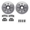6212-40381 Brake Rotors w/Heavy-Duty Brake Pads Kit & Hardware, 1994-1999 Mopar, Position: Front - image 1