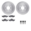 6212-40385 Brake Rotors w/Heavy-Duty Brake Pads Kit & Hardware, 1998-1999 Mopar, Position: Front - image 1