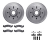 6212-40396 Brake Rotors w/Heavy-Duty Brake Pads Kit & Hardware, 1998-2003 Mopar, Position: Front - image 1