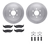 6212-40447 Brake Rotors w/Heavy-Duty Brake Pads Kit & Hardware, 2003-2003 Mopar, Position: Rear - image 1
