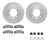 6212-40486 Brake Rotors w/Heavy-Duty Brake Pads Kit & Hardware, 2009-2018 Mopar, Position: Front - image 1