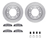 6212-40516 Brake Rotors w/Heavy-Duty Brake Pads Kit & Hardware, 2009-2018 Mopar, Position: Rear - image 1