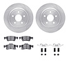 6212-42001 Brake Rotors w/Heavy-Duty Brake Pads Kit & Hardware, Fits Select Mopar, Position: Rear - image 1