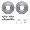 6212-42132 Brake Rotors w/Heavy-Duty Brake Pads Kit & Hardware, 1978-1978 Mopar, Position: Front - image 1