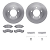 6212-42133 Brake Rotors w/Heavy-Duty Brake Pads Kit & Hardware, 1974-1980 Multiple Makes/Models, Position: Front - image 1
