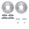 6212-42138 Brake Rotors w/Heavy-Duty Brake Pads Kit & Hardware, 1976-1978 Mopar, Position: Front - image 1