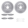 6212-42177 Brake Rotors w/Heavy-Duty Brake Pads Kit & Hardware, 1999-2002 Mopar, Position: Front - image 1