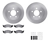 6212-42186 Brake Rotors w/Heavy-Duty Brake Pads Kit & Hardware, 1999-2006 Mopar, Position: Front - image 1