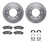 6212-46001 Brake Rotors w/Heavy-Duty Brake Pads Kit & Hardware, 2000-2011 GM, Position: Rear - image 1