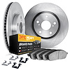 6212-46085 Brake Rotors w/Heavy-Duty Brake Pads Kit & Hardware, 1990-1990 GM, Position: Front - image 1