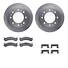 6212-46187 Brake Rotors w/Heavy-Duty Brake Pads Kit & Hardware, 2006-2011 GM, Position: Front - image 1