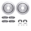 6212-46234 Brake Rotors w/Heavy-Duty Brake Pads Kit & Hardware, 2013-2019 GM, Position: Rear - image 1