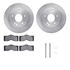 6212-47116 Brake Rotors w/Heavy-Duty Brake Pads Kit & Hardware, 1963-1982 GM, Position: Front, Rear - image 1
