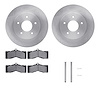 6212-47124 Brake Rotors w/Heavy-Duty Brake Pads Kit & Hardware, 1963-1982 GM, Position: Front - image 1
