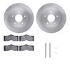 6212-47124 Brake Rotors w/Heavy-Duty Brake Pads Kit & Hardware, 1963-1982 GM, Position: Front - image 2