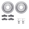 6212-47173 Brake Rotors w/Heavy-Duty Brake Pads Kit & Hardware, 1994-1996 GM, Position: Rear - image 1