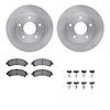6212-48004 Brake Rotors w/Heavy-Duty Brake Pads Kit & Hardware, 1997-2005 GM, Position: Front - image 1