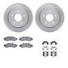 6212-48007 Brake Rotors w/Heavy-Duty Brake Pads Kit & Hardware, 1998-2005 GM, Position: Rear - image 1