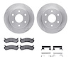 6212-48010 Brake Rotors w/Heavy-Duty Brake Pads Kit & Hardware, 1999-2008 GM, Position: Front - image 1