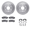 6212-48013 Brake Rotors w/Heavy-Duty Brake Pads Kit & Hardware, 2003-2007 GM, Position: Rear - image 1