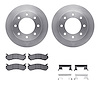 6212-48019 Brake Rotors w/Heavy-Duty Brake Pads Kit & Hardware, 1999-2009 GM, Position: Rear - image 1