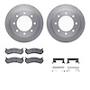 6212-48025 Brake Rotors w/Heavy-Duty Brake Pads Kit & Hardware, 1999-2013 GM, Position: Rear - image 1
