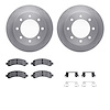 6212-48026 Brake Rotors w/Heavy-Duty Brake Pads Kit & Hardware, 2003-2020 GM, Position: Rear - image 1