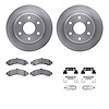 6212-48031 Brake Rotors w/Heavy-Duty Brake Pads Kit & Hardware, 2000-2006 GM, Position: Rear - image 1