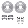 6212-48043 Brake Rotors w/Heavy-Duty Brake Pads Kit & Hardware, 2002-2005 GM, Position: Front - image 1