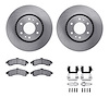 6212-48046 Brake Rotors w/Heavy-Duty Brake Pads Kit & Hardware, 2002-2005 GM, Position: Front - image 1