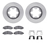 6212-48058 Brake Rotors w/Heavy-Duty Brake Pads Kit & Hardware, 2004-2008 GM, Position: Front - image 1