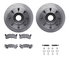 6212-48078 Brake Rotors w/Heavy-Duty Brake Pads Kit & Hardware, 1979-1979 GM, Position: Front - image 1