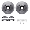 6212-48079 Brake Rotors w/Heavy-Duty Brake Pads Kit & Hardware, 1974-1996 GM, Position: Front - image 1