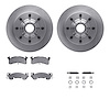 6212-48094 Brake Rotors w/Heavy-Duty Brake Pads Kit & Hardware, 1978-1993 GM, Position: Front - image 1