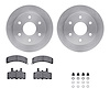 6212-48117 Brake Rotors w/Heavy-Duty Brake Pads Kit & Hardware, 1988-2000 GM, Position: Front - image 1