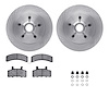 6212-48123 Brake Rotors w/Heavy-Duty Brake Pads Kit & Hardware, 1988-1991 GM, Position: Front - image 1