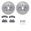 6212-48126 Brake Rotors w/Heavy-Duty Brake Pads Kit & Hardware, 1988-1994 GM, Position: Front - image 1