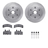 6212-48132 Brake Rotors w/Heavy-Duty Brake Pads Kit & Hardware, 1988-1996 GM, Position: Front - image 1
