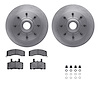 6212-48141 Brake Rotors w/Heavy-Duty Brake Pads Kit & Hardware, 1988-1996 GM, Position: Front - image 1