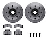 6212-48168 Brake Rotors w/Heavy-Duty Brake Pads Kit & Hardware, 1990-1994 GM, Position: Front - image 1